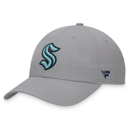 Men s Fanatics Gray Seattle Kraken Extra Time Adjustable Hat
