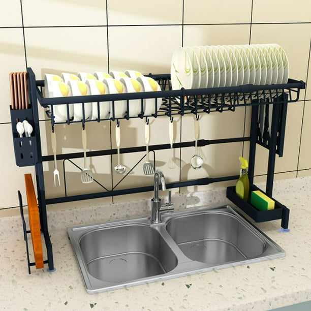 Stainless Steel Dish Drying Rack Adjustable Sink Utensils