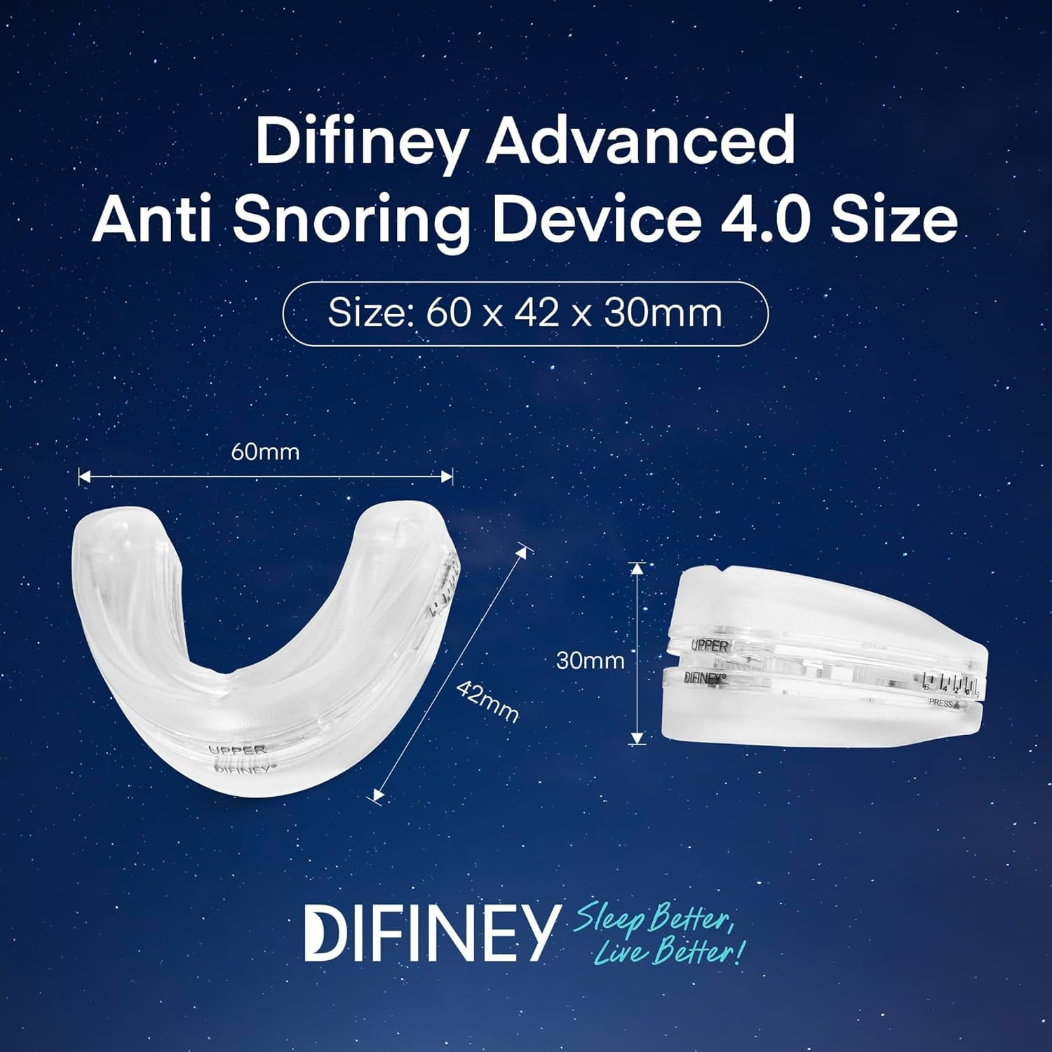Advanced Anti Snoring Device 4.0: Anti Snoring Mouthpiece Device Mouth Guard - Effective Anti Snore Solution for Men and Women - Customizable Adjustable