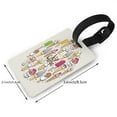 thumbnail image 2 of Hirioo Ice Cream for Luggage ID Tag with Adjustable Strap Travel Baggage Bag Tags Suitcase Identify Labels for Women Men, 2 of 7
