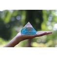 thumbnail image 4 of Jet Energized Handmade Blue Onyx Orgone Pyramid Approx. 2.5 Inch Protection Happiness Chakra balancing Strength Good Luck, 4 of 4