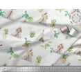 thumbnail image 2 of Soimoi White Cotton Cambric Fabric Cactus With Conical Pot Tree Fabric Prints By Yard 56 Inch Wide, 2 of 3