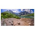 thumbnail image 2 of Blue Lake amid Mountains Panorama - Landscape Canvas Art Print, 2 of 3
