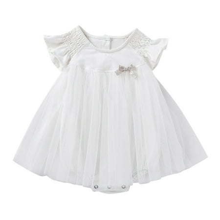 

KI-8jcuD Girl Summer Romper Tie-Dye Print Bubble Baby Girls Long Ruffled Sleeve Solid Tulle Dress Romper Outfit Clothes Just One You Romper Baby Girl Bunny Outfit Romper For Girls 10-12 3 Mon