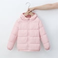 thumbnail image 2 of EnJoCho Toddler Coat 3t Girls Toddler Kids Boys Girls Winter Warm Jacket Outerwear Solid Coats Hooded Down Fill Outwear Little&Big Kids Trendy Winter Fall Jackets&Coat Clearance, 2 of 4
