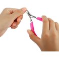 thumbnail image 2 of Pinza para cutículas de uñas, tijera para piel muerta de acero inoxidable, herramienta de manicura para salón de uñas en casa (rojo rosa), 2 of 5