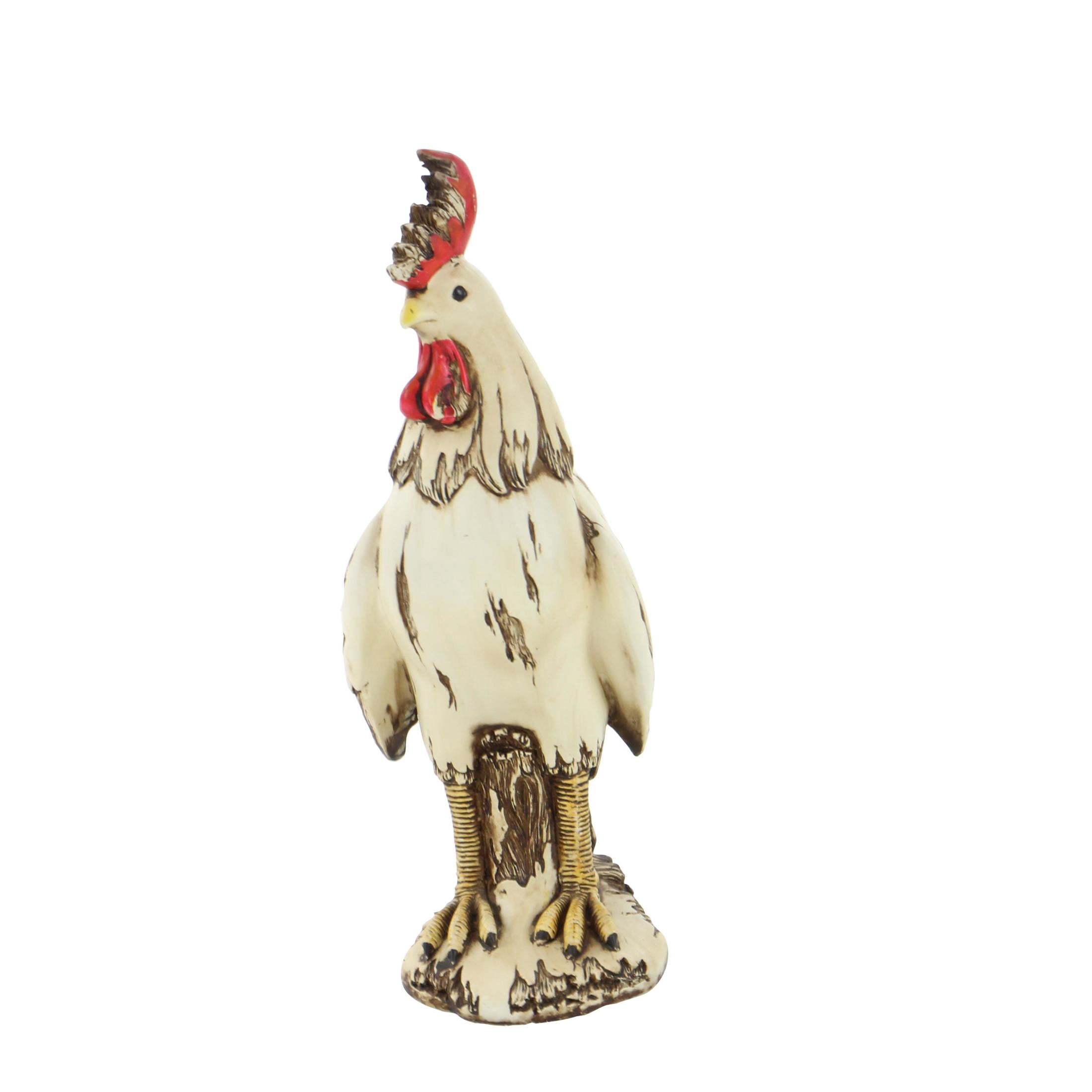 DecMode 15" Indoor Outdoor Rooster Garden Sculpture