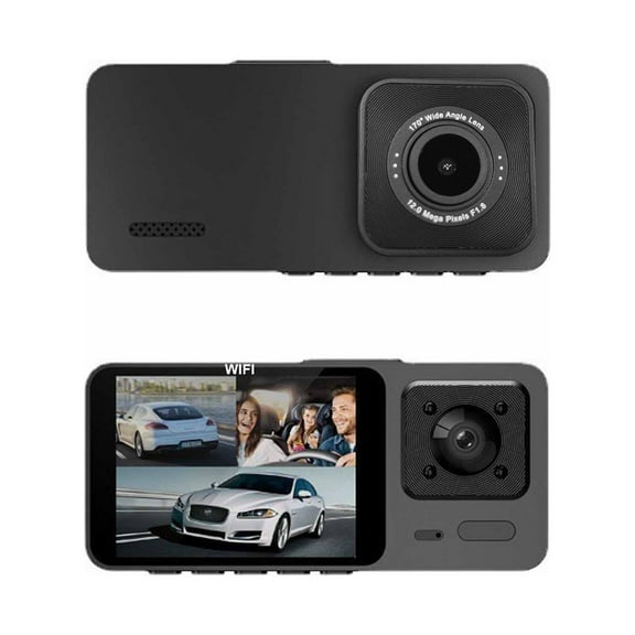 Anckoeil Automobile and Motorcycle Products Dash Cam Front and Inside 1080P Dash Camera For Cars IR Night Vision Car Camera APP WiFi Control Gravity Induction