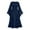 Dark Blue, variant on Women Gothic Solid Color Patchwork Long Dress With Punk Style And Large Swing Dress