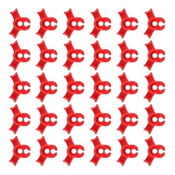 Moyic Clips para plantas trepadoras, 30 piezas, controlan la altura y la forma con facilidad, Clips de entrenamiento para plantas Jardín y Patio Rojo