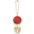 thumbnail image 1 of Japan Culture Red White  Sakura Art Pattern Car Keychain Angel Wing Pendant, 1 of 4