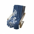thumbnail image 4 of Japanese Wave Soft Flannel Fleece Throw Blanket, Illustration of Sea Curves Oriental Style Folk Surf Modern, Cozy Plush for Indoor and Outdoor Use, 60" x 80", Violet Blue White, by Ambesonne, 4 of 6