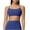 Blue, variant on Yoga Bras for Women Cross Back Spaghetti Strap Wireless Padded Solid Color Crop Tank Tops for Yoga Gym Fitness Orange