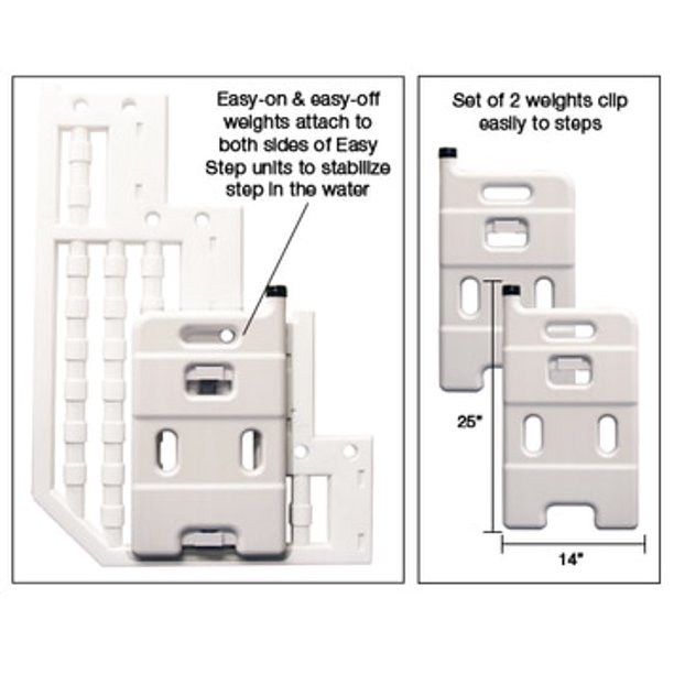 above ground pool step weights