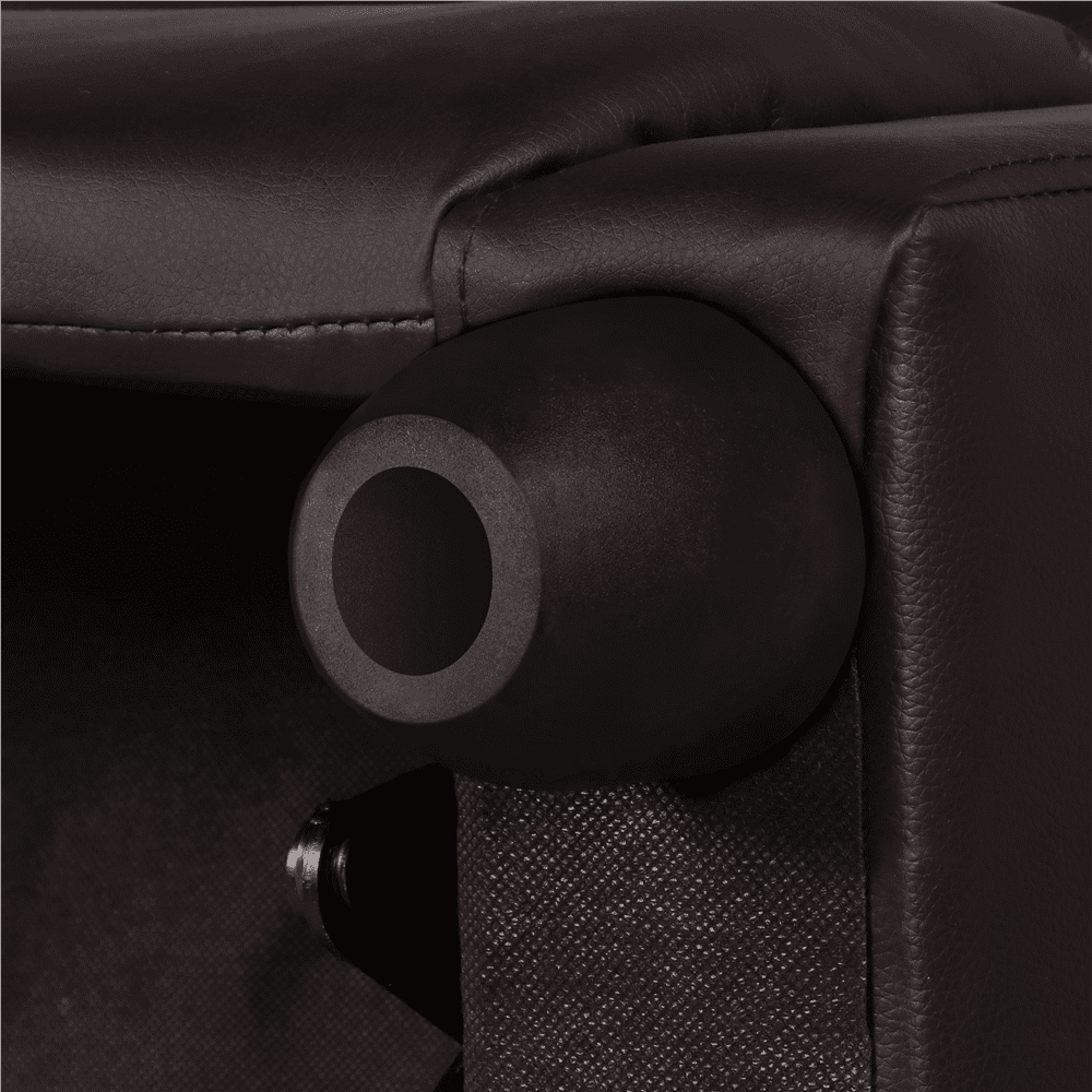 Yaheetech Adjustable PU Leather Recliner Chair with Pocket Spring, Brown