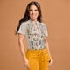 thumbnail image 1 of 988-36 Blusa Para Dama Mujer En color Ivory con diseño bordado en multicolor Elaborado De Poliester/Algodón. Cklass 988-36, 1 of 2