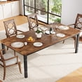 thumbnail image 2 of Kojooin Industrial Dining Table, Long Kitchen Table with Chamfered Corners and Heavy Duty Metal Legs, 2 of 7