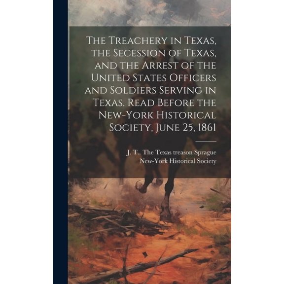 The Treachery in Texas, the Secession of Texas, and the Arrest of the United States Officers and Soldiers Serving in Texas. Read Before the New-York Historical Society, June 25, 1861 (Hardcover)