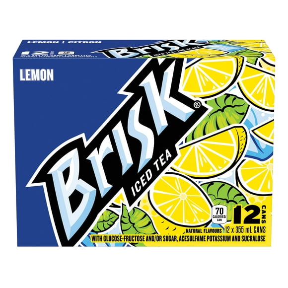Brisk Lemon Iced Tea, 355mL Cans, 12 Pack, 12x355mL