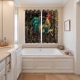 thumbnail image 3 of Curtains 84 Inches Long 2 Panels, Vintage Rooster Grommets Window Treatment Curtain, Farmhouse Elegant Retro Animals Thermal Curtains Drapes for Living Room/Bathroom, 3 of 9