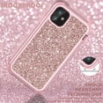 thumbnail image 5 of Compatible con iPhone 13 Series Case, Slim Luxury Glitter Sparkle Bling Shiny Girly Women Thin Protective Girl Women Phone Case Cover para iPhone 13 - Oro rosa brillar necesidades diarias, 5 of 5