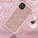 thumbnail image 5 of Compatible con iPhone 13 Series Case, Slim Luxury Glitter Sparkle Bling Shiny Girly Women Thin Protective Girl Women Phone Case Cover para iPhone 13 - Oro rosa oso de fresa  necesidades diarias, 5 of 5
