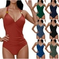 thumbnail image 2 of gakvbuo Tankini Swimsuits For Women With Shorts Women Print Strappy Back Set Two Piece Swimsuits Plus Size Bathing Suits Tankinis Swimwear, 2 of 6