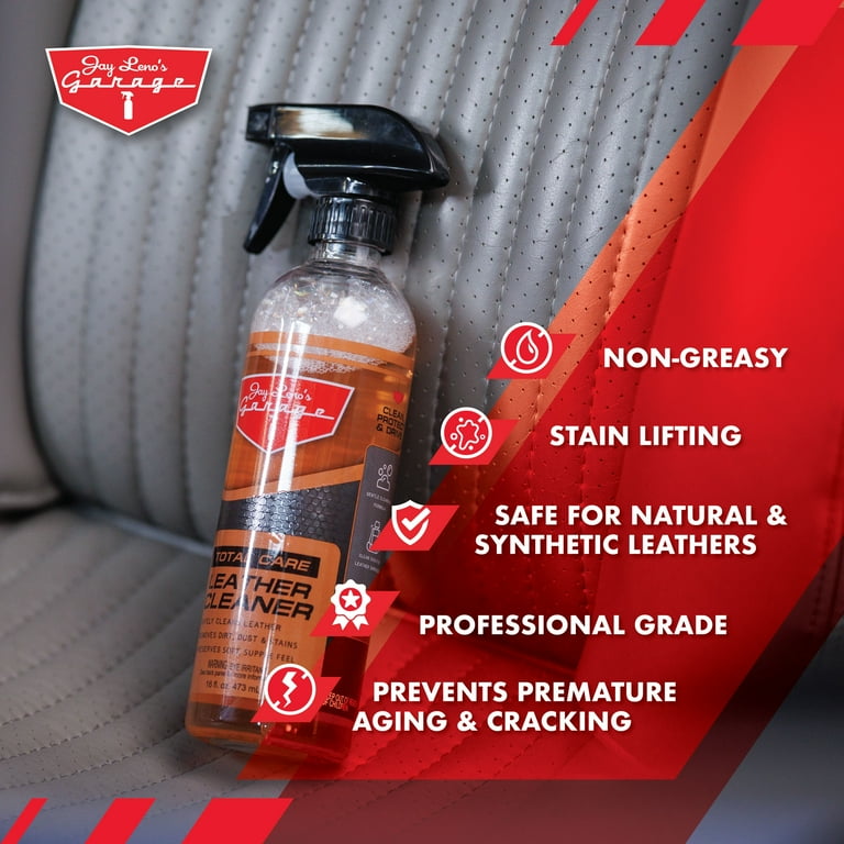 Jay Leno's Garage Leather Cleaner 16 oz Safely Cleans and Protects