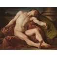 thumbnail image 3 of Jean-Simon Berthélemy 24x19 Black Modern Framed Museum Art Print Titled - A Dying Gladiator (1773), 3 of 5