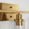 thumbnail image 4 of Briignite 3 Light Bathroom Light Fixture in Brushed Brass – Modern Farmhouse Vanity Light with Glass Shades for Bathroom, Bedroom, Living Room, 4 of 7