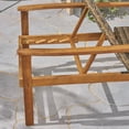 thumbnail image 3 of Noble House Camdyn Multiple Positions Acacia wood Outdoor Chaise Lounge - Set of 2 - Brown, 3 of 7