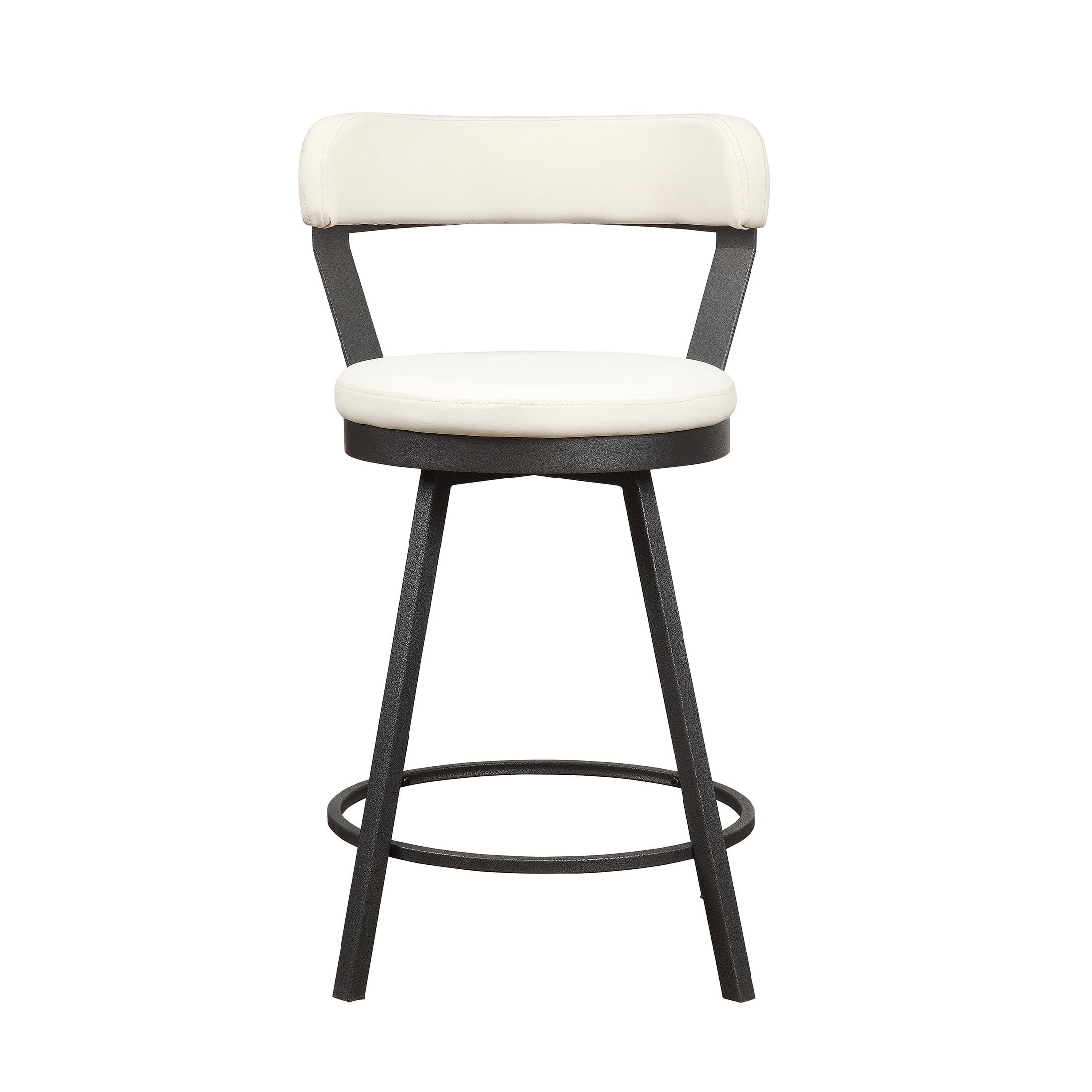 OakvillePark Belmar Swivel Counter Height Barstool (Set of 2), White