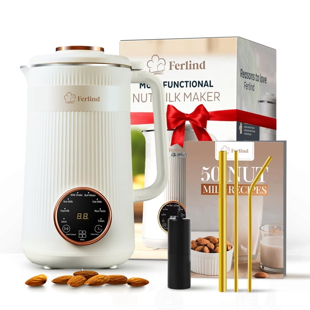 Preparador de leche vegetal Ferlind 8 en 1 con autolimpieza y inicio diferido