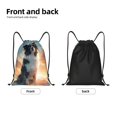 thumbnail image 2 of Yiaed Cloud Border Collie Print Drawstring Bags Drawstring Backpack Bulk String Back Pack Gym Sport Bag-Medium, 2 of 5