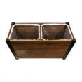 thumbnail image 3 of Grapevine Modern Wood Urban Garden Planter Box with 2 Sections in Brown/Black, 3 of 6