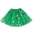 thumbnail image 2 of Matoen St. Patrick's Day Party Accessories Set Shamrock Headband, Green Tutu Skirt, Green Shamrock Beads Necklaces for Costume Party Supplies, 2 of 6