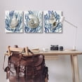 thumbnail image 2 of Stupell Industries Trio of Shell Coral Blue Beach Design Canvas Wall Art by Caroline Kelly, 2 of 5