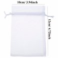 thumbnail image 6 of CoreLiving 100-Pack White Organza Bags 4x5 inch, Sheer Drawstring Tulle Gift Bags for Wedding Favors, Birthday Party, Baby Shower, Votive Candles, Jewelry, 6 of 6