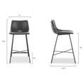 thumbnail image 3 of Poly & Bark Paxton 24” Counter Stool in Grey (Set of 2), 3 of 9