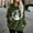 Green Sweatshirt for Winter, variant on Women's Hoodie Drawstring Sweatshirts Letter Printed Double Sided Fleece Sweatshirts Long Sleeve Winter Warm Pullover with Pocket Green S