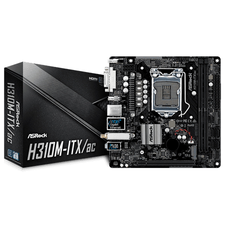 ASRock H310M-ITX/ac LGA 1151 (300 Series) Intel H310 HDMI SATA 6Gb/s USB 3.1 Mini ITX Intel (Best Mini Itx Power Supply)