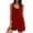 Wine, variant on Women's Pajama Sets 2 Piece Lounge Sets Fashion Casual Solid Color Pants Comfortable Sleeveless Short Pants Jumpsuit