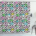 thumbnail image 1 of Ambesonne Chill Shower Curtain, Zigzag Colorful, 69"Wx84"L, Multicolor, 1 of 2