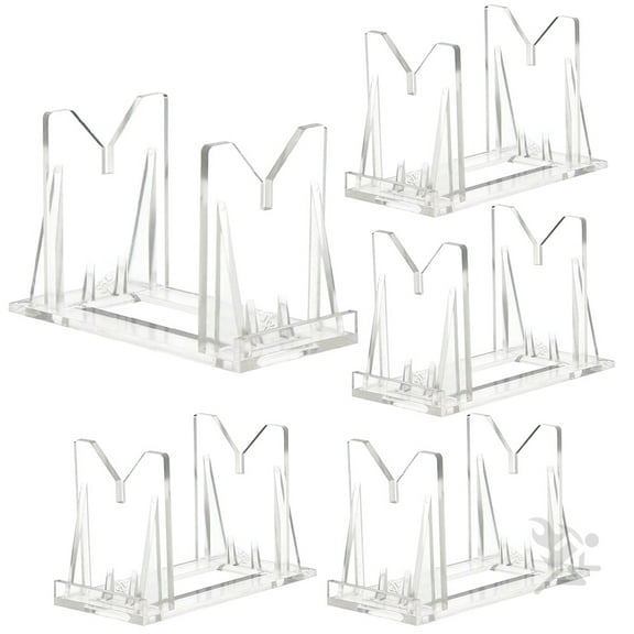OnFireGuy 5 Pack Adjustable Acrylic Display Stand Easels for Fishing Lures, Wildlife Calls, and Knives