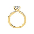 thumbnail image 2 of Bague Demi-Tour en Zircon Cubique en Or Jaune 14 Carats, 2 of 5