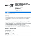 thumbnail image 2 of Rear Left Suspension Ride Height Sensor - Compatible with 2002 - 2004 Oldsmobile Bravada 2003, 2 of 2