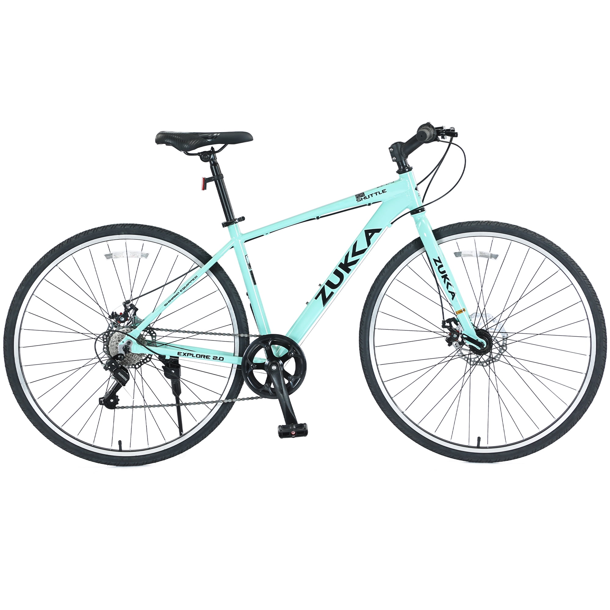 4ing PLATINUM Sapphire 700C シマノ7速 450mm 700C Hybrid Road Bike Shimano 7-Speed Adult Bike Steel Frame City