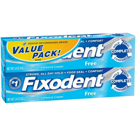 Fixodent® Complete Free Denture Adhesive Cream 2-2.4 oz. Boxes
