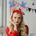 thumbnail image 4 of YOHAVEN Independence Day Hair Bands Party Decorations Patriotic Striped Headbands Red White Blue Flag Headbands 4th of July Accessories for Women Men, 4 of 6
