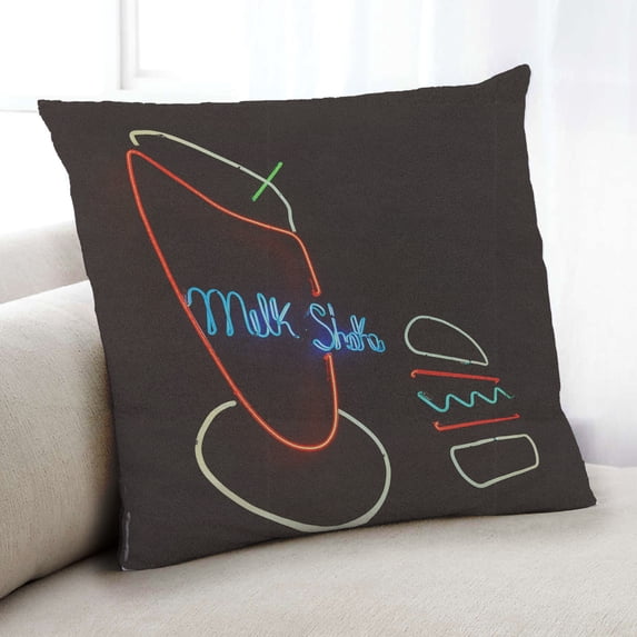 Ahgly Company Neon Neon Indoor Throw Pillow, 18 inch by 18 inch